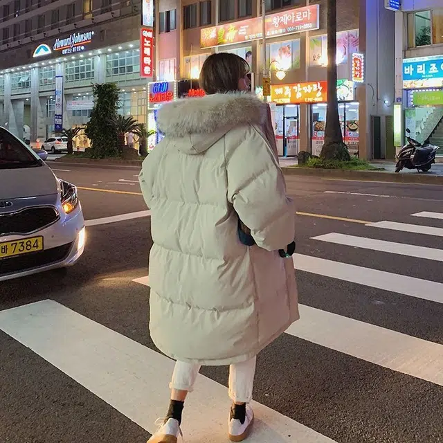 俞兆林 韩式时尚中长款宽松潮流百搭休闲气质外套棉服 女款