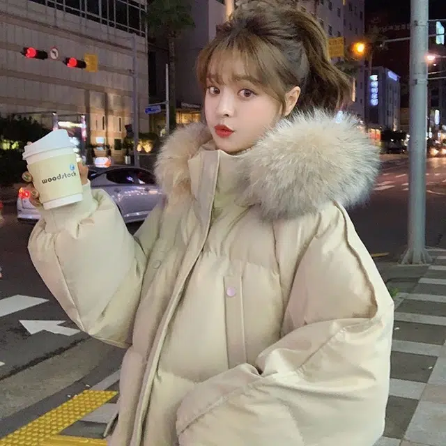 俞兆林 韩式时尚中长款宽松潮流百搭休闲气质外套棉服 女款
