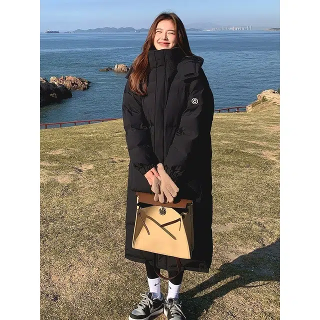 俞兆林 宽松舒适休闲日常百搭韩版长款过膝简约时尚设计棉服 女款