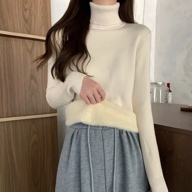 俞兆林 法式时尚舒适简约百搭高领打底衫洋气上衣针织衫 女款