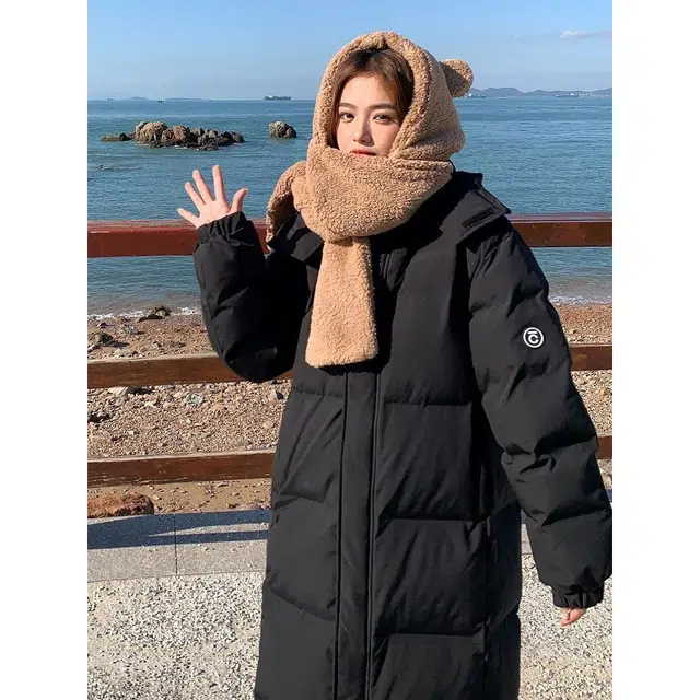 俞兆林 宽松舒适休闲日常百搭韩版长款过膝简约时尚设计棉服 女款