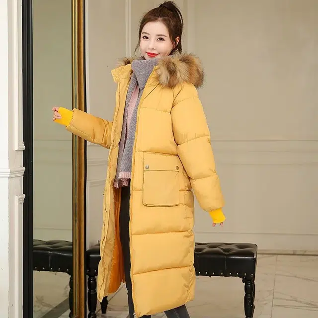 俞兆林 中长款外套宽松面包服简约舒适休闲时尚保暖棉服 女款