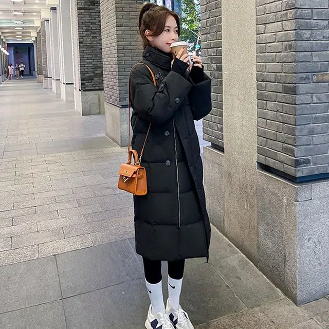 俞兆林 简约休闲设计韩版过膝宽松感潮流百搭棉服 女款