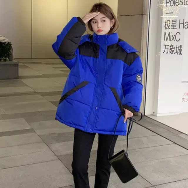 俞兆林 韩式港风工装撞色设计感潮流百搭时尚外套棉服 女款
