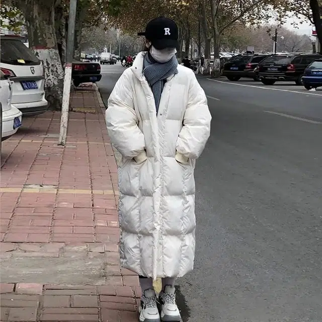 俞兆林 时尚舒适百搭休闲简约设计中长款过膝韩版宽松外套棉服 女款