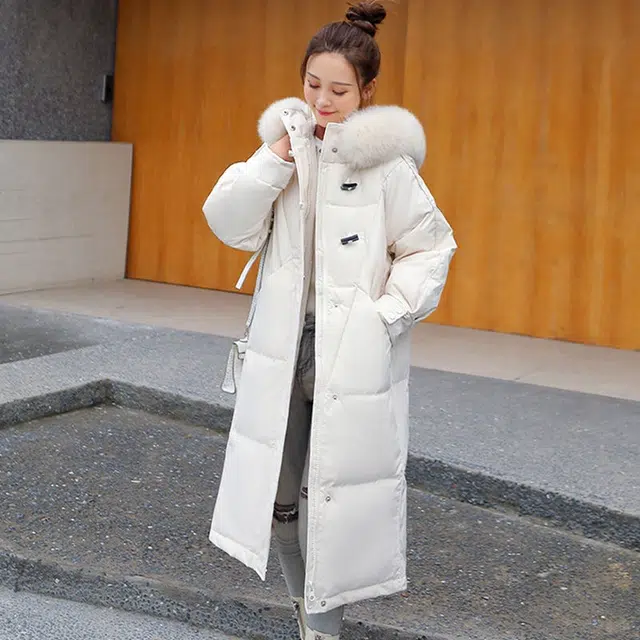 俞兆林 时尚舒适长款过膝韩版宽松百搭简约设计棉服 女款
