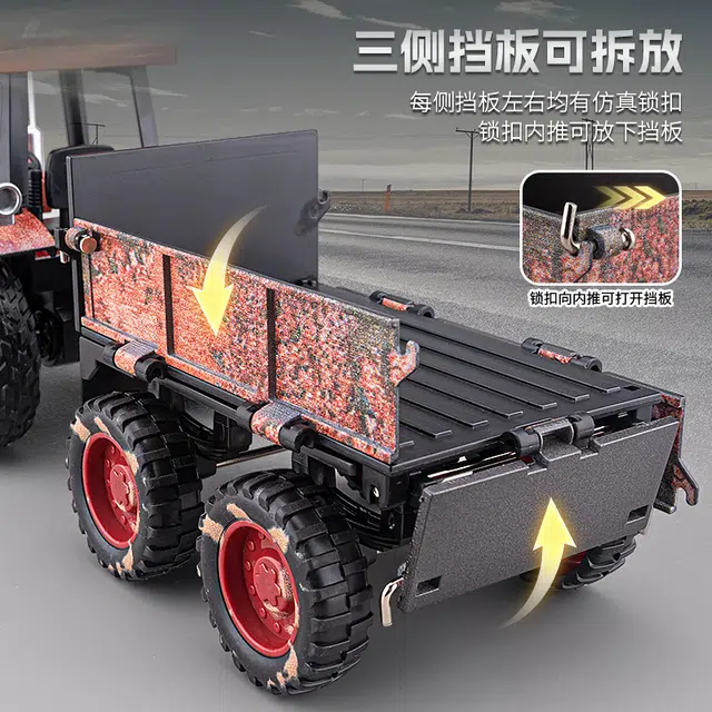华一 农用拖拉机做旧款农夫车 复古怀旧 合金仿真车模 成品模型