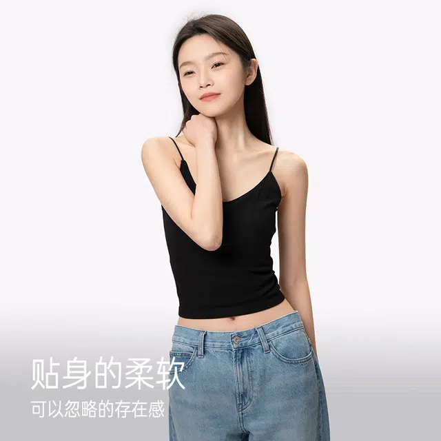 靴下物 美背带胸垫薄款内搭打底吊带 女款