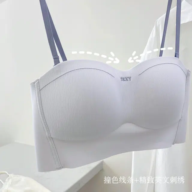 蒄趣 线条感无痕小胸聚拢收副乳防下垂文胸 女款