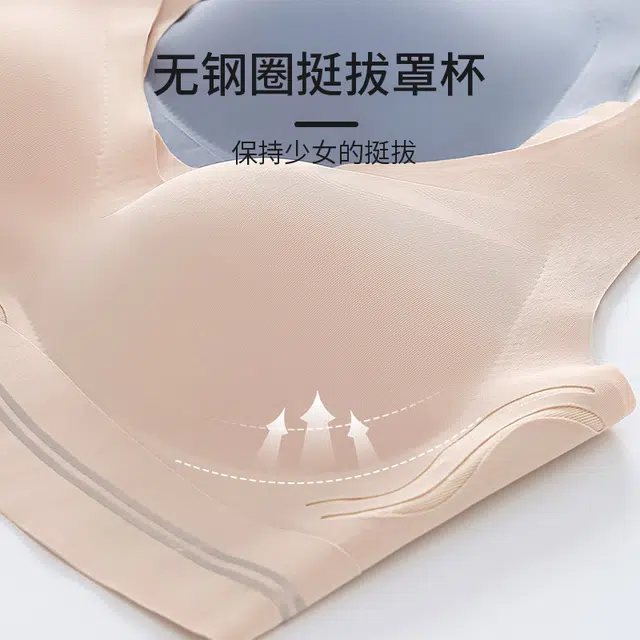 蒄趣 无痕美背网纱透气侧收副乳运动舒适上托防下垂聚拢文胸 女款