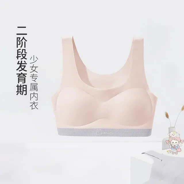 蒄趣 舒适简约百搭无痕背心运动防滑休闲文胸 女款 组合装