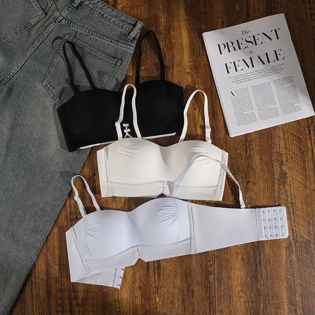 蒄趣 防走光抹胸零束缚无痕聚拢防滑上托收副乳文胸 女款
