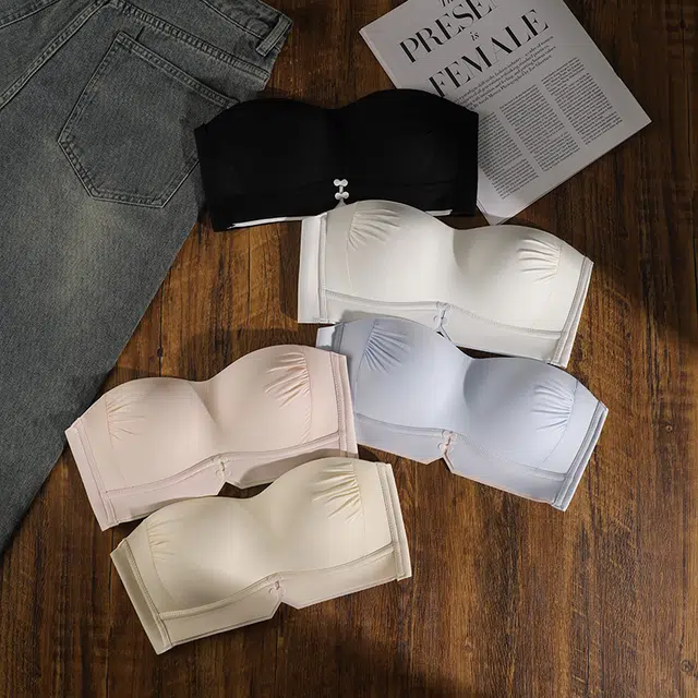 蒄趣 防走光抹胸零束缚无痕聚拢防滑上托收副乳文胸 女款
