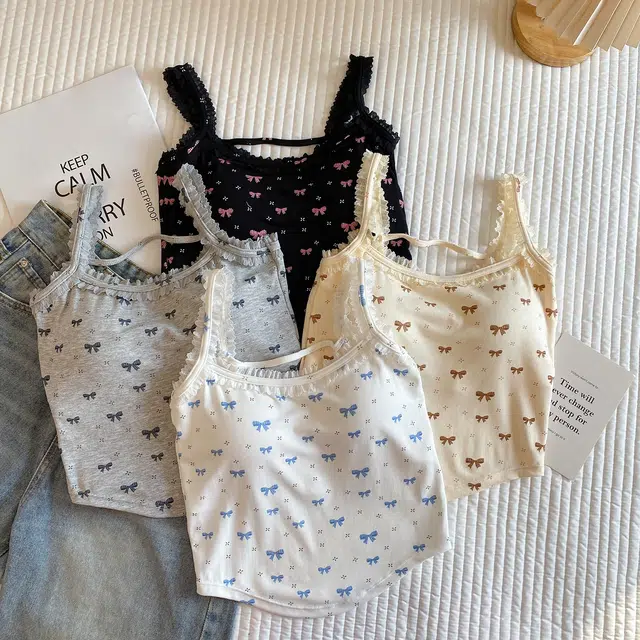 蒄趣 蕾丝内搭带胸垫显瘦百搭修身可外穿背心 女款