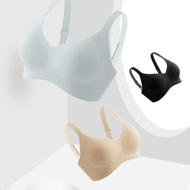 蒄趣 无钢圈零束缚聚拢柔软软支撑上托防下垂收副乳文胸 女款