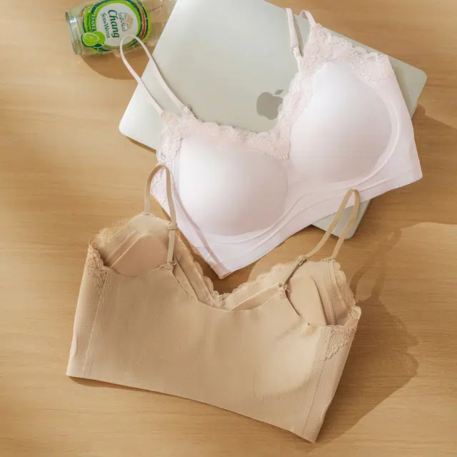蒄趣 法式蕾丝内衣女小胸聚拢收副乳防下垂吊带裙专用细肩带美背心文胸 女款