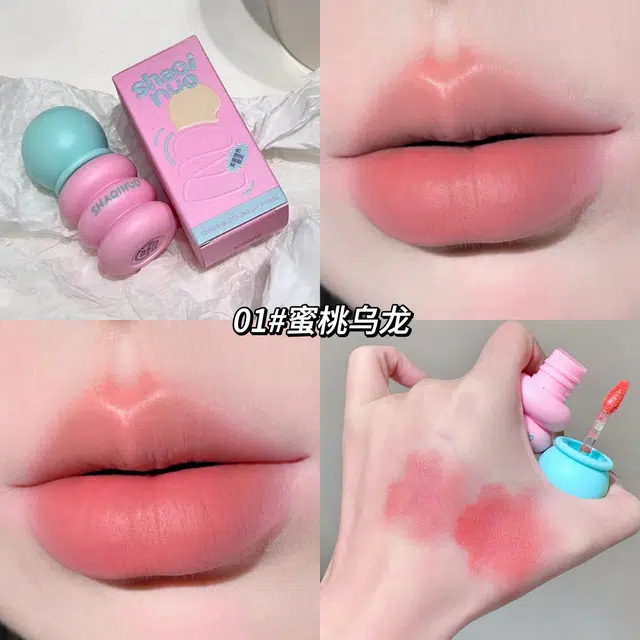 莎琪诺 柔雾撞色唇泥 哑光 易上色持久素颜不沾杯