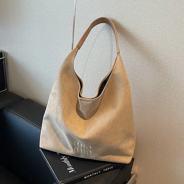 雅鹿 磨砂复古简约 麂皮绒 托特包单肩包 女款 多色