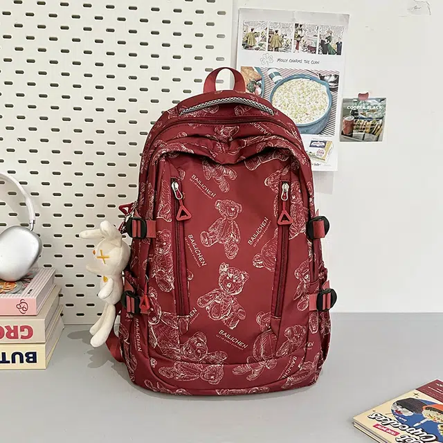 雅鹿 韩系小众设计时尚简约百搭 尼龙 双肩包 男女同款情侣款 多色