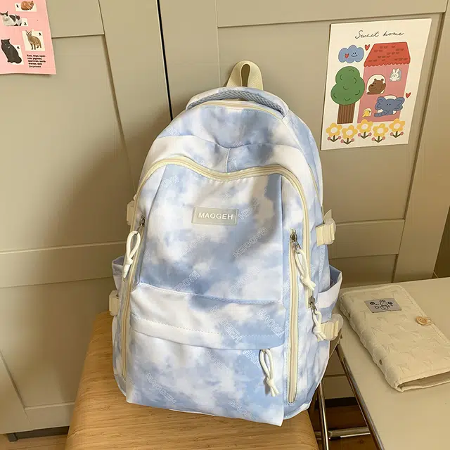 雅鹿 百搭宽肩带渐变 尼龙 背包双肩包 男女同款情侣款 多色