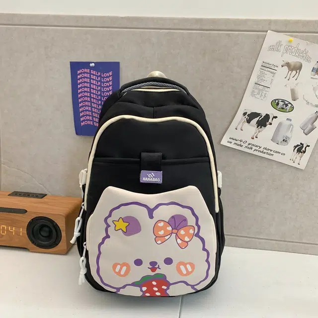 雅鹿 高颜值书包大容量背包小学生初中生高中生校园可爱 尼龙 双肩包 男女同款情侣款 多色