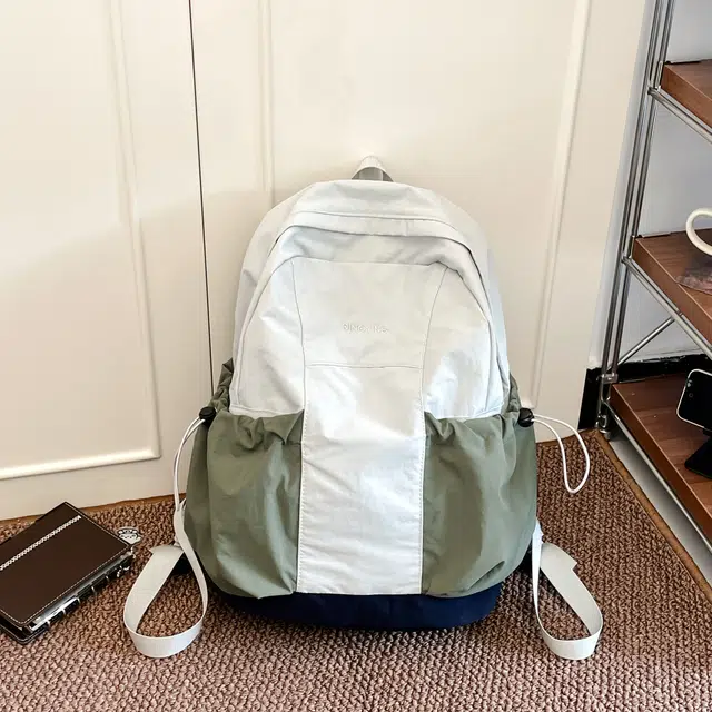雅鹿 休闲撞色帆布做旧街头潮流背包学生上课通勤包书包 尼龙 双肩包 男女同款情侣款
