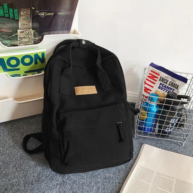 雅鹿 复古慵懒风旅行背包简约百搭初高中生手提 帆布 双肩包 常规 男女同款情侣款 多色