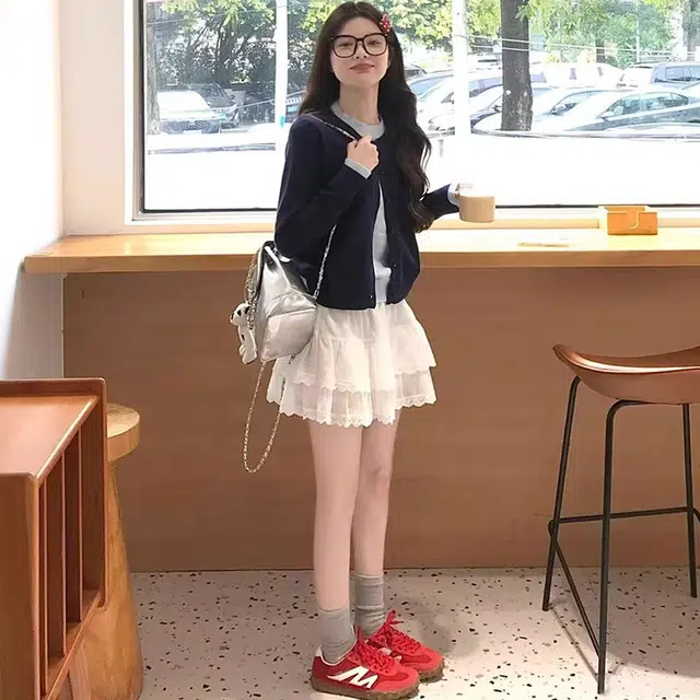 兰缪 纯色合身适中高腰休闲短裙 女款