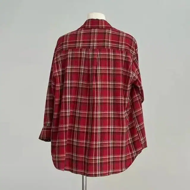 兰缪 经典复古纯棉格子长袖开衫上衣女春秋休闲百搭时尚宽松显瘦衬衫 女款