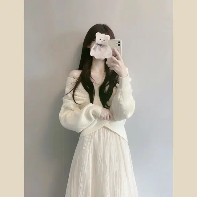 纤丝鸟 温柔风上衣小香风气质洋气裙子两件套长袖连衣裙 女款