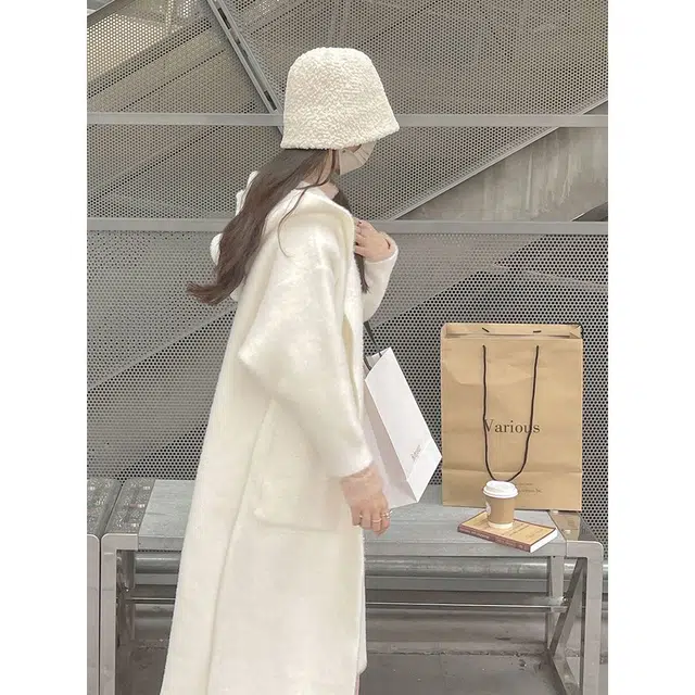 纤丝鸟 简约风格复古宽松中长款设计舒适休闲百搭针织衫 女款