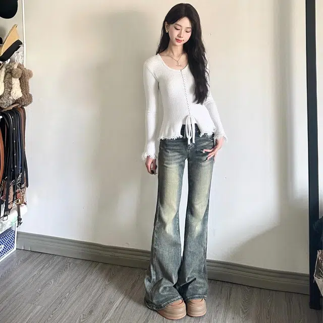 纤丝鸟 舒适休闲纯色百搭长袖针织衫 男女同款