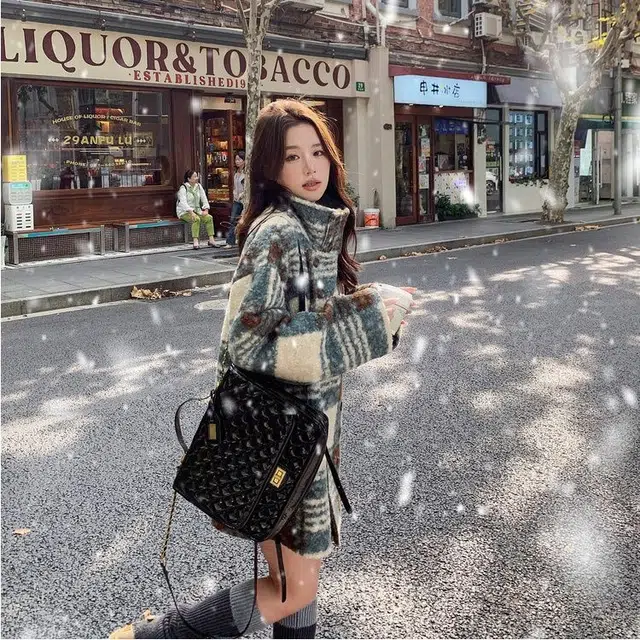 纤丝鸟 时尚复古设计感休闲百搭宽松韩系截短外套 女款