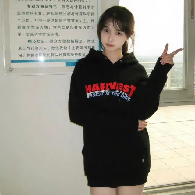 纤丝鸟 日系潮流重磅连帽百搭宽松长袖卫衣 男女同款