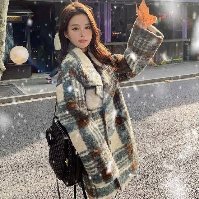 纤丝鸟 时尚复古设计感休闲百搭宽松韩系截短外套 女款