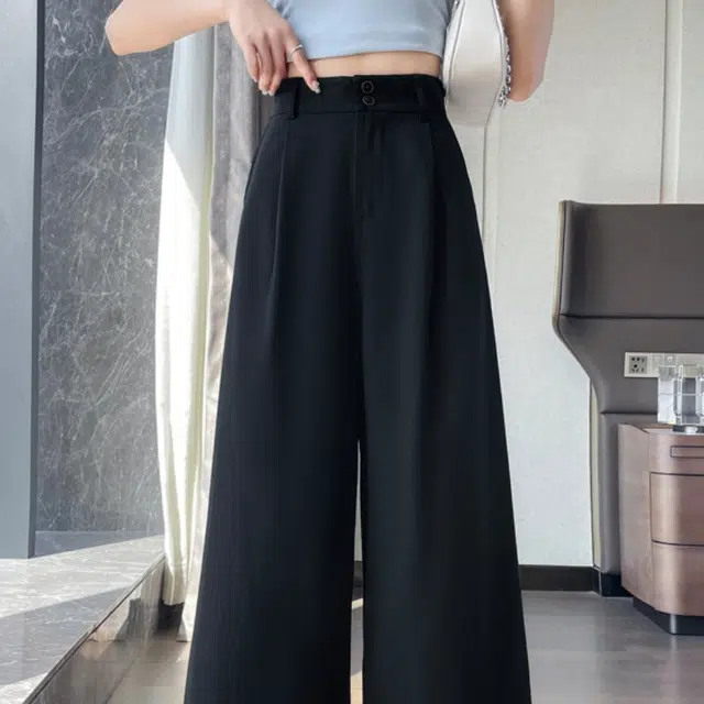 纤丝鸟 阔腿高腰舒适百搭休闲西装裤 女款