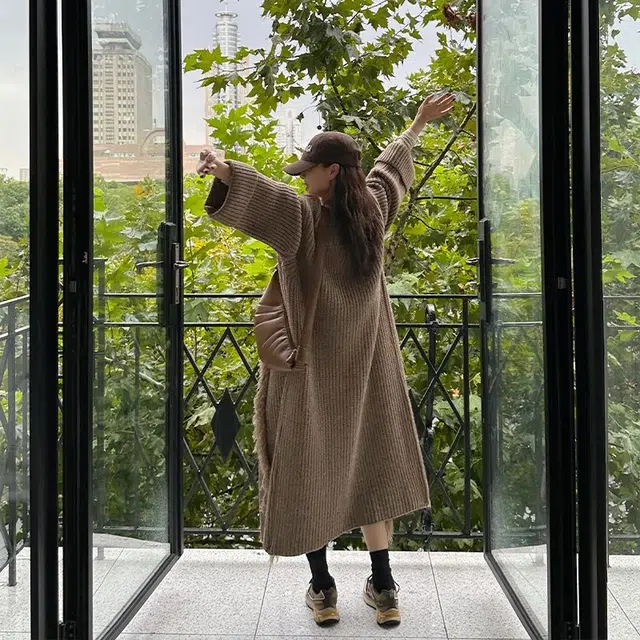 纤丝鸟 美拉德流苏外套开衫长款韩版宽松慵懒风衫潮针织衫 女款