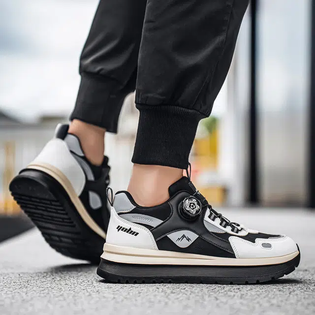 复古港风旋钮设计厚底增高时尚百搭户外运动日常通勤阿甘鞋 老爹鞋 男款