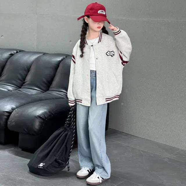 棉基因棒球服 棒球领简约长袖舒适 图片色 儿童款