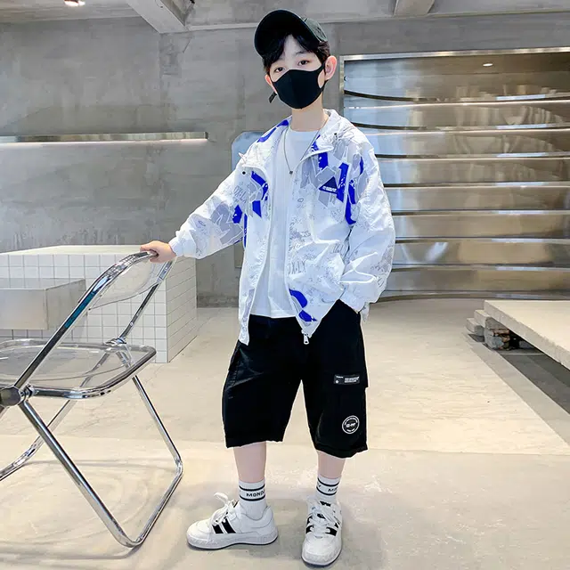 棉基因防晒服 透气连帽长袖舒适 儿童款