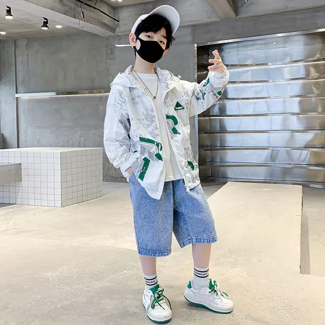 棉基因防晒服 透气连帽长袖舒适 儿童款