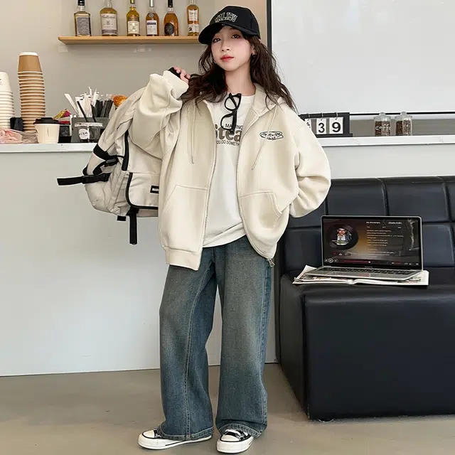 木木屋夹克外套 舒适连帽拉链亲肤 青少年