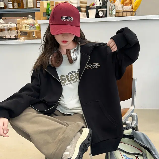 木木屋夹克外套 舒适连帽拉链亲肤 青少年