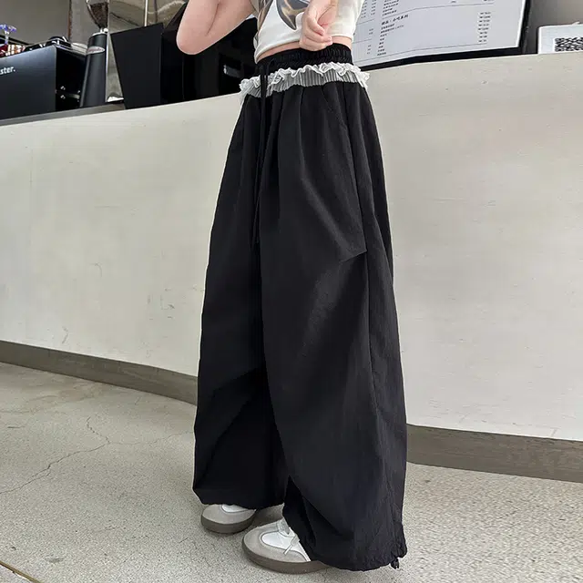 木木屋长裤 休闲时尚洋气纯色百搭 黑色 儿童款