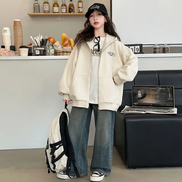 木木屋夹克外套 舒适连帽拉链亲肤 青少年