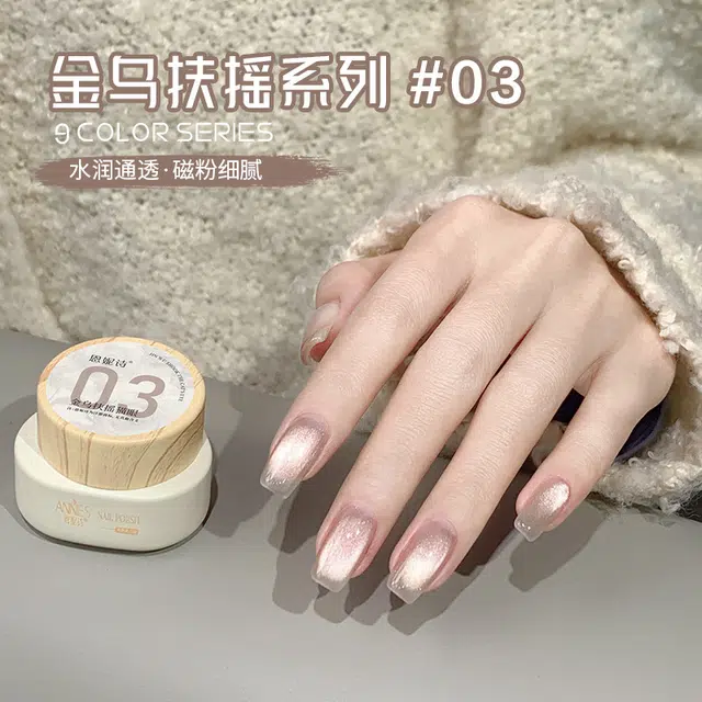 恩妮诗 金乌扶摇猫眼指甲油胶 秋冬新款镜面绸缎月光猫 眼美甲胶