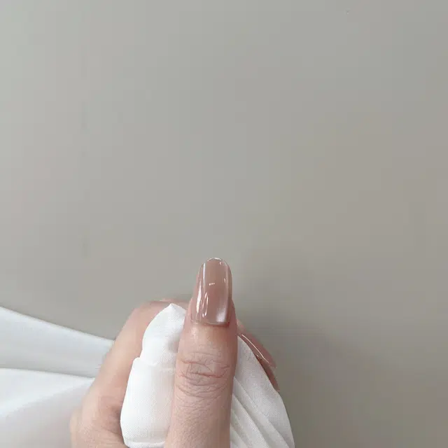 嘉比兔 美甲贴片  穿戴甲 椭圆中长款裸色纯色 纯欲