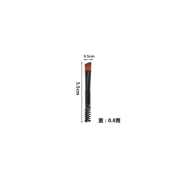 嘉比兔  双头睫毛刷眉刷美妆工具扫眉睫毛卷黑色斜角眉粉刷
