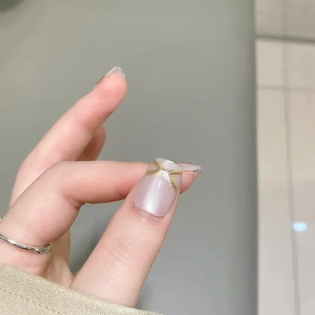 嘉比兔 金丝飘带可拆卸式  穿戴甲 短梯纯色跳色 镜面