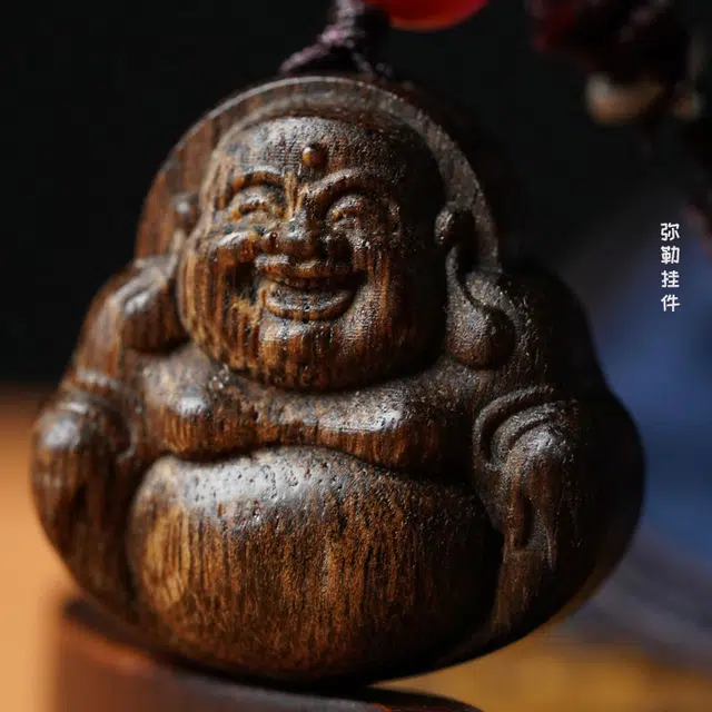 工匠一族 平安纳福招财吉祥国风 檀木 项链 男女同款情侣款